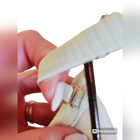 NWOT La Vie en Rose Aqua RIB Bandeau Bikini Top - Picture 7 of 7